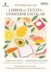 Convocatoria de ayudas Comedores escolares y Libros de texto. Curso 2025/2026